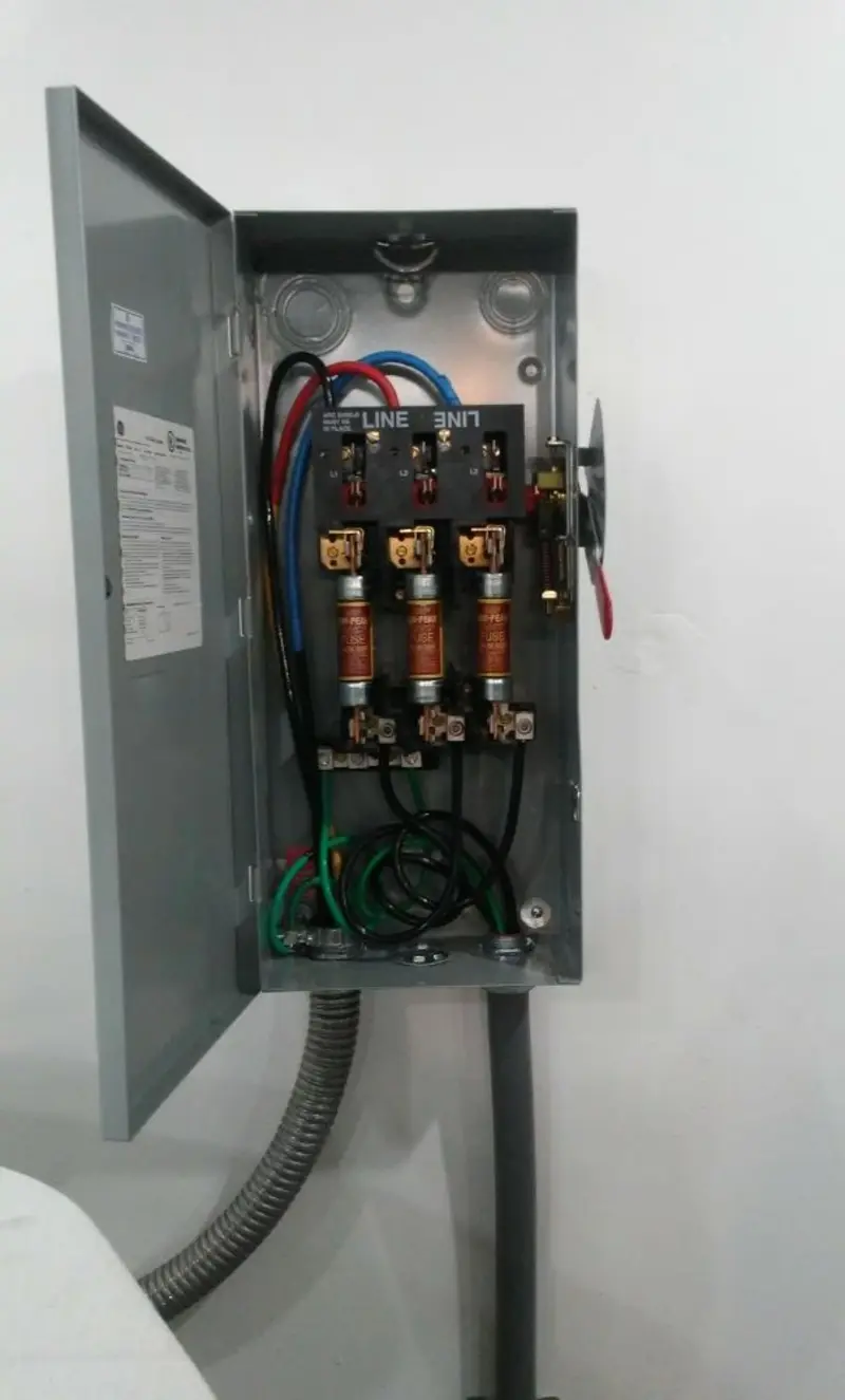 Three-phase disconnect switch installed for Electrical Wiring & Rewiring in Weddington