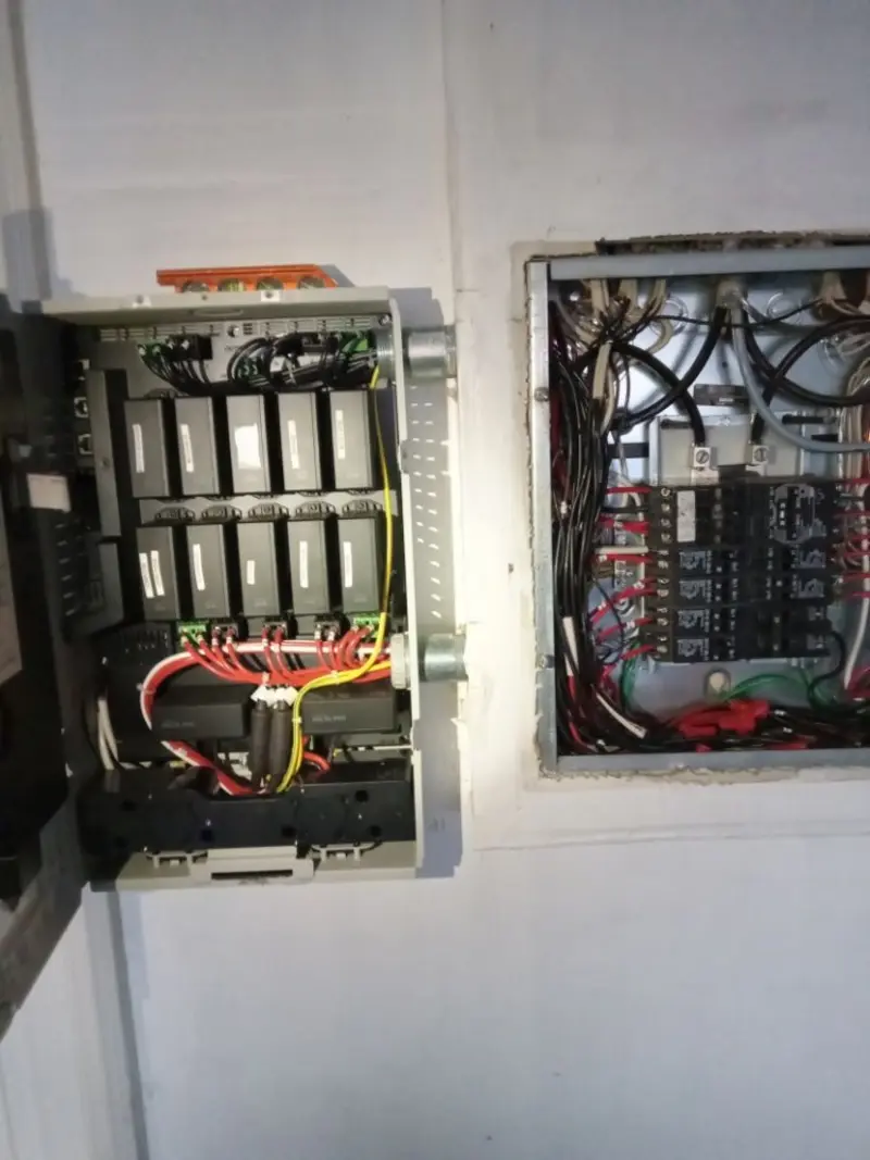 Electrical panel upgrade completed for Security Camera Wiring in Weddington